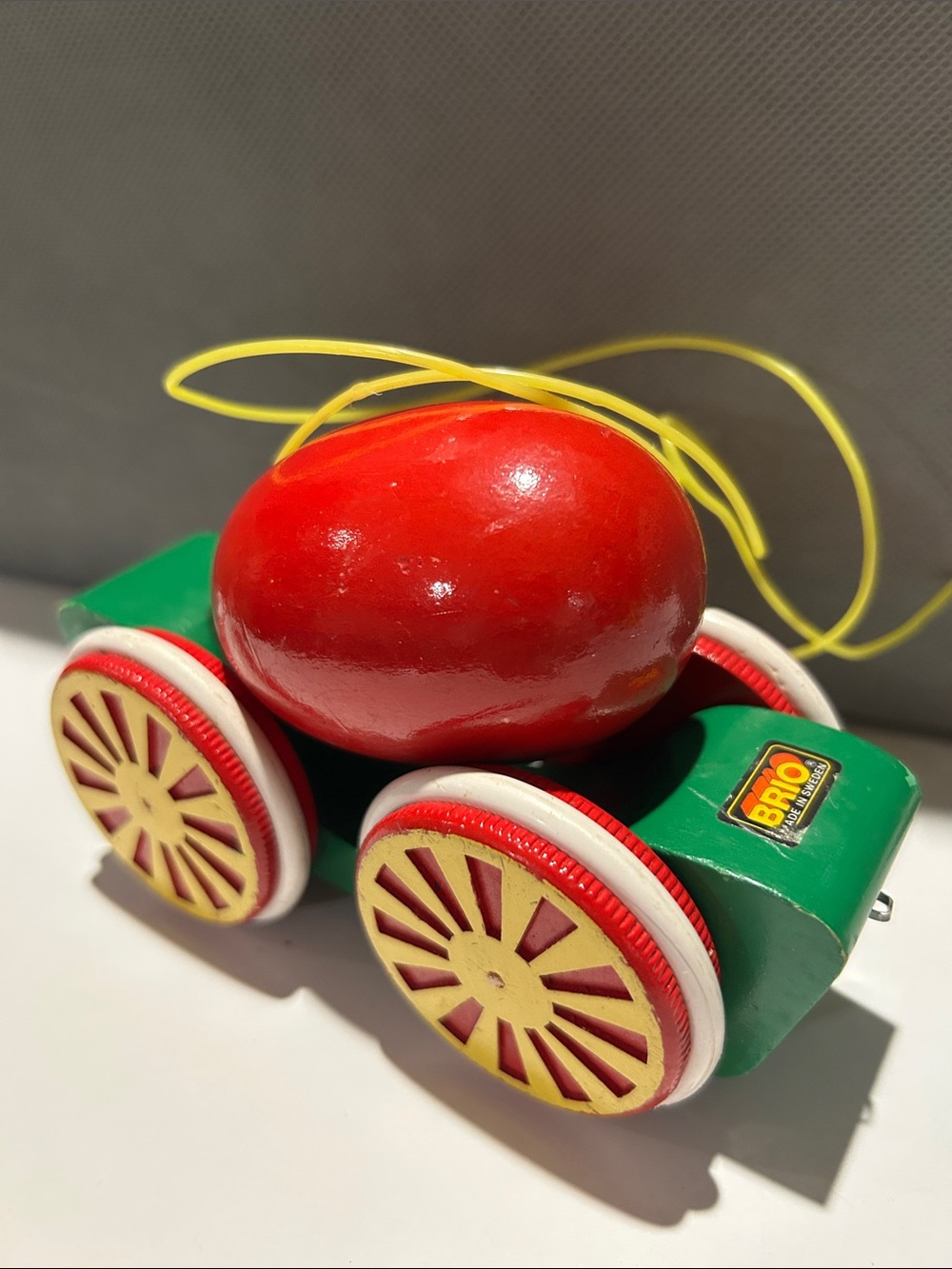 Red Egg Pull-Along Toy - Classic Wooden Kids Toy